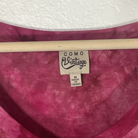 Como Vintage Pink Tie Dye Away Boho Hippy Soft Blouse Size Medium Women’s - Picture 9 of 10